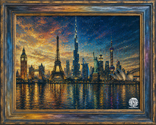 "No Borders: Big vision" Canvas Art